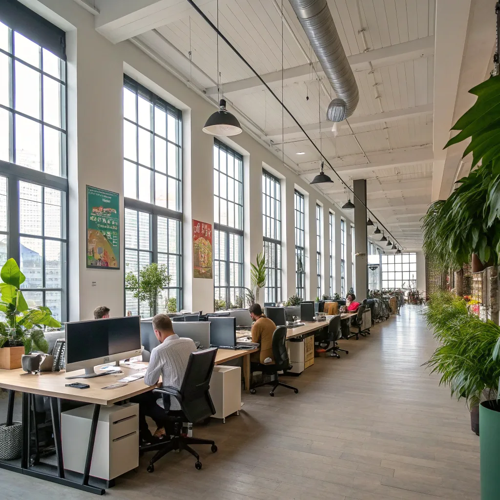 Spacious open office area